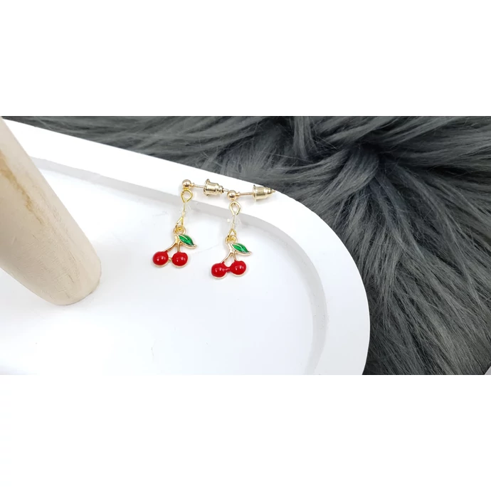 "Cseresznye" gyöngyös fülbevaló _1