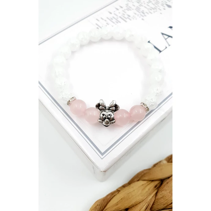 Minnie egeres hegyikristály ásványkarkötő