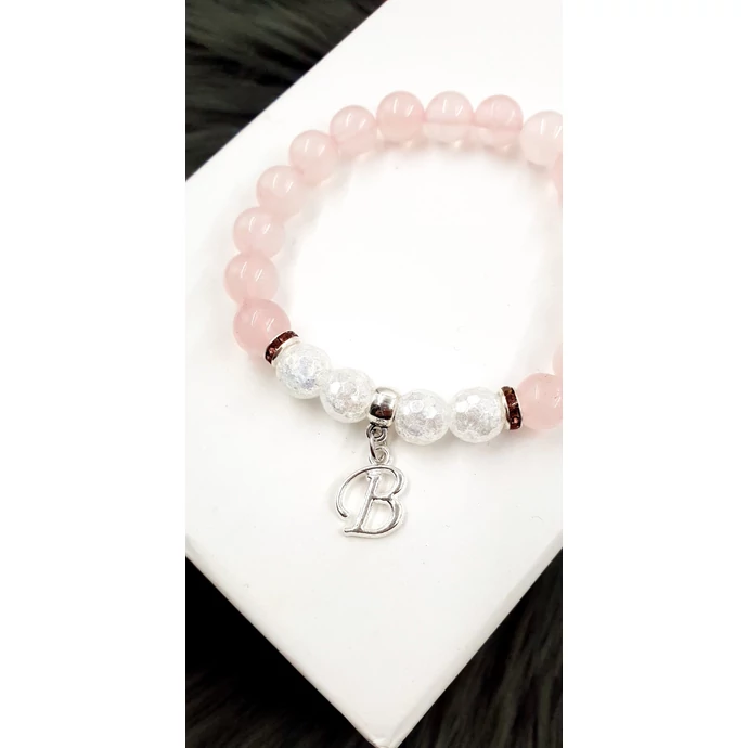 Álomszép betű medálos ásványkarkötő_1