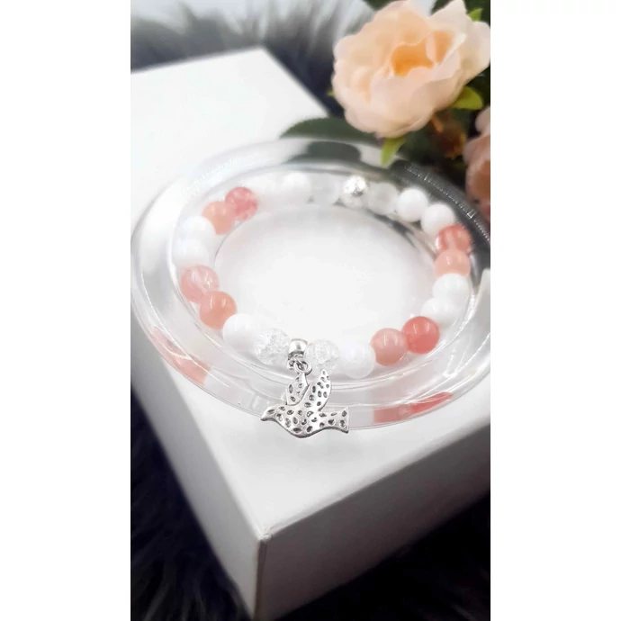 Galamb medálos ásványkarkötő