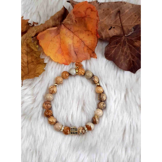 LUXURY ásványkarkötő képjáspis ásványból