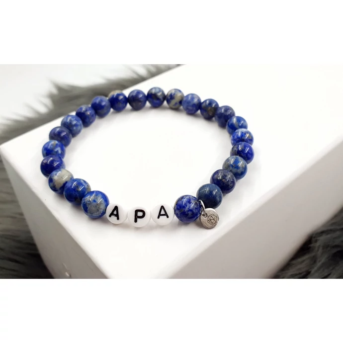 Lápiszlazuri ásványkarkötő "APA" felirattal_2