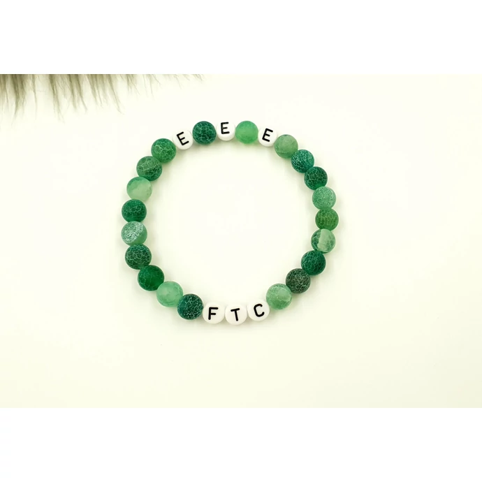 FTC ásványkarkötő zöld achátból