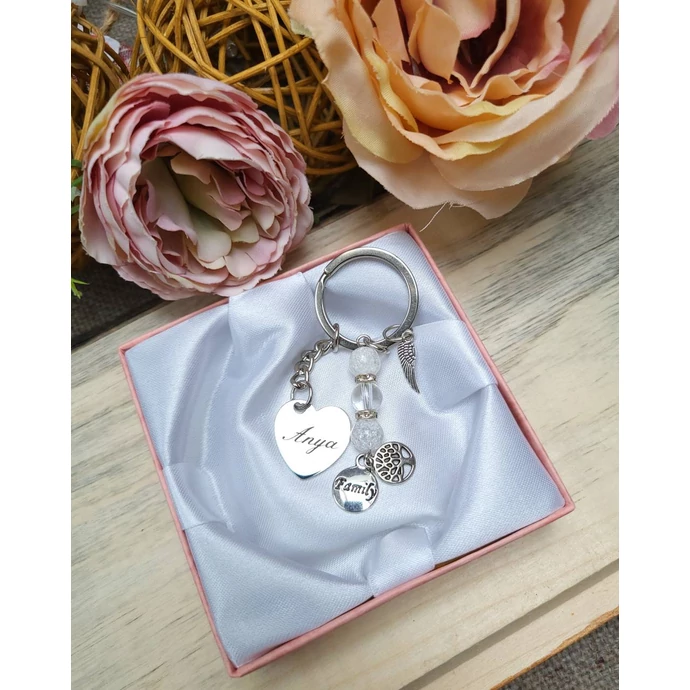 "Anya" feliratos gravírozott kulcstartó