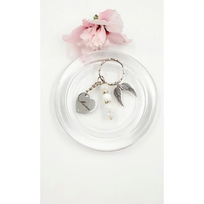 "Mama" feliratos gravírozott kulcstartó