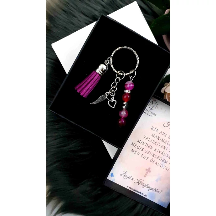 Keresztanya felkérő díszdobozos kulcstartó