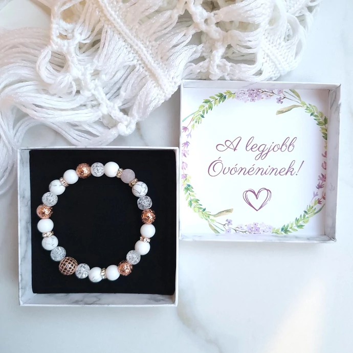Óvónéninek, tanár néninek köszönő ajándék / LUXURY rosegold