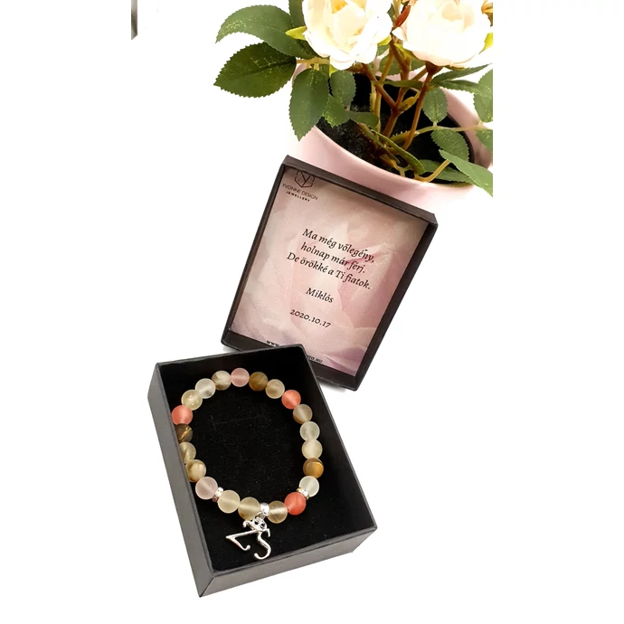 Szülő köszöntő ajándék ásványkarkötő szülő, szülő köszöntő, esküvő