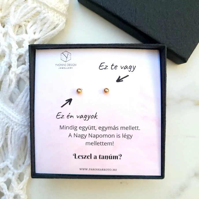 Tanú felkérő ajándék fülbevaló "Olívia" tanú tanú felkérő, esküvő