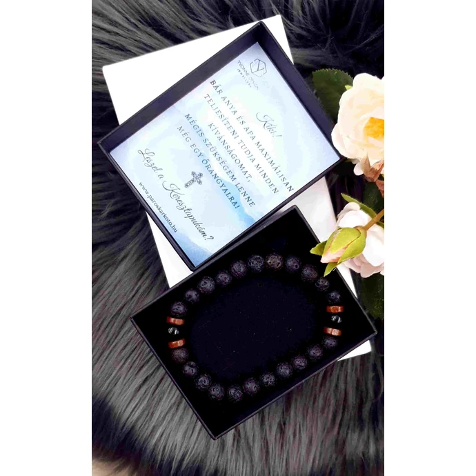 Keresztszülő felkérő díszdobozos angyal angyalka ásványkarkötő kereszt szülő keresztanya ajándék keresztelés felkérő ajándék