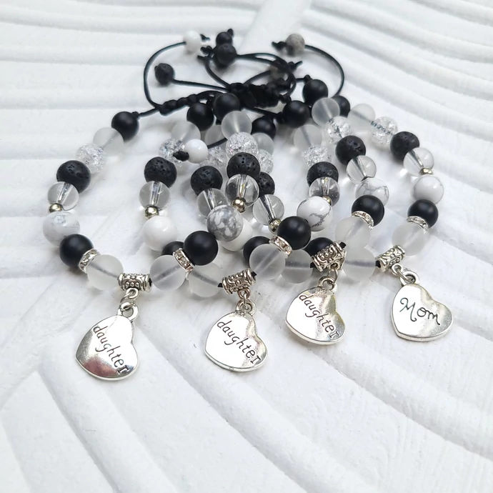 Anya-Lánya zsinóros karkötő szett (4 részes)