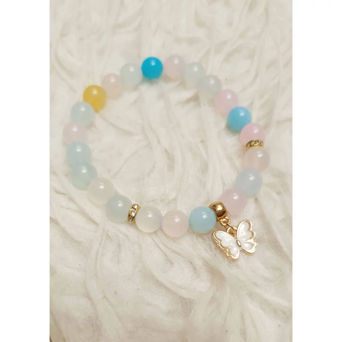 Cotton Candy – Akvamarin és rózsakvarc karkötő