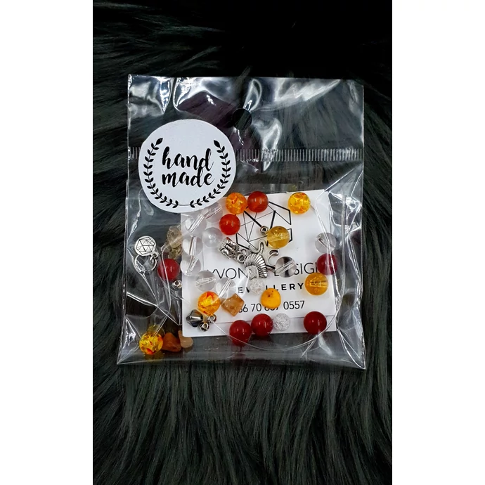 "Hand made" csomag sárga-piros hand made, hand made csomag, csináld magad, saját ékszer