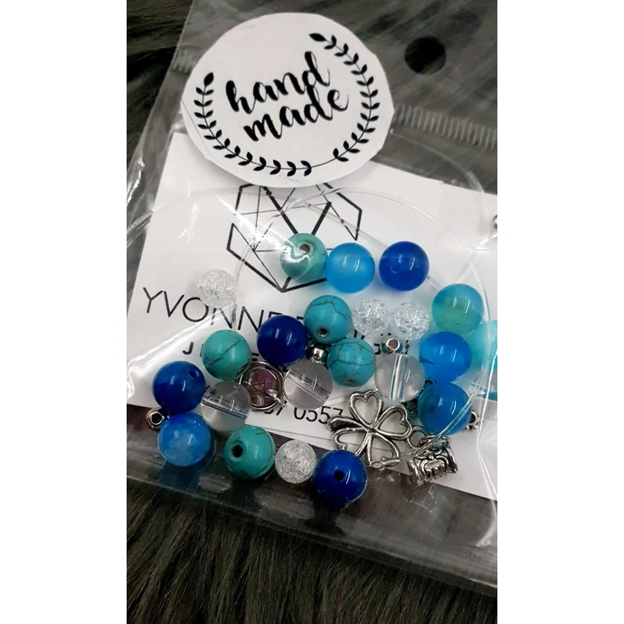 "Hand made" csomag türkiz hand made, hand made csomag, csináld magad, saját ékszer