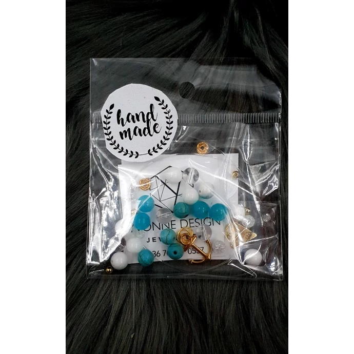 "Hand made" csomag arany-türkiz hand made, hand made csomag, csináld magad, saját ékszer