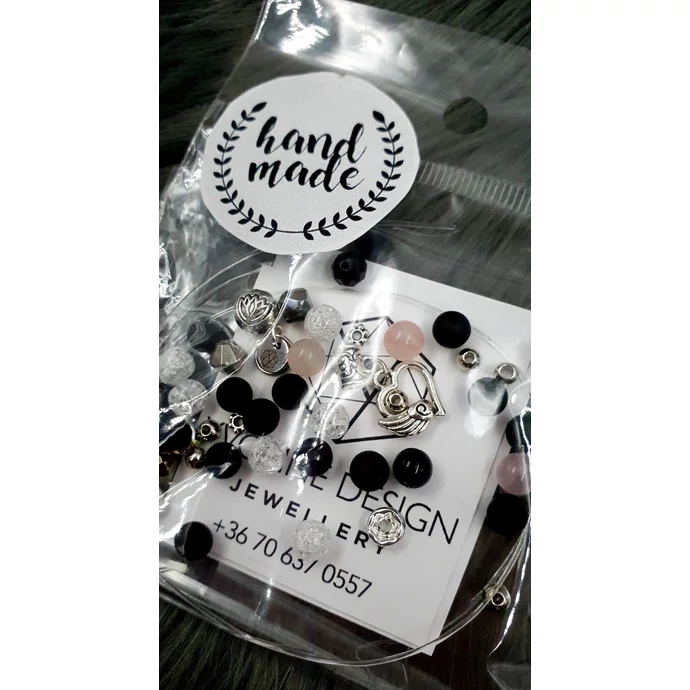 "Hand made" csomag fekete hand made, hand made csomag, csináld magad, saját ékszer