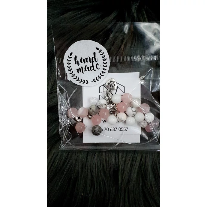 "Hand made" csomag rózsaszín áttetsző hand made, hand made csomag, csináld magad, saját ékszer