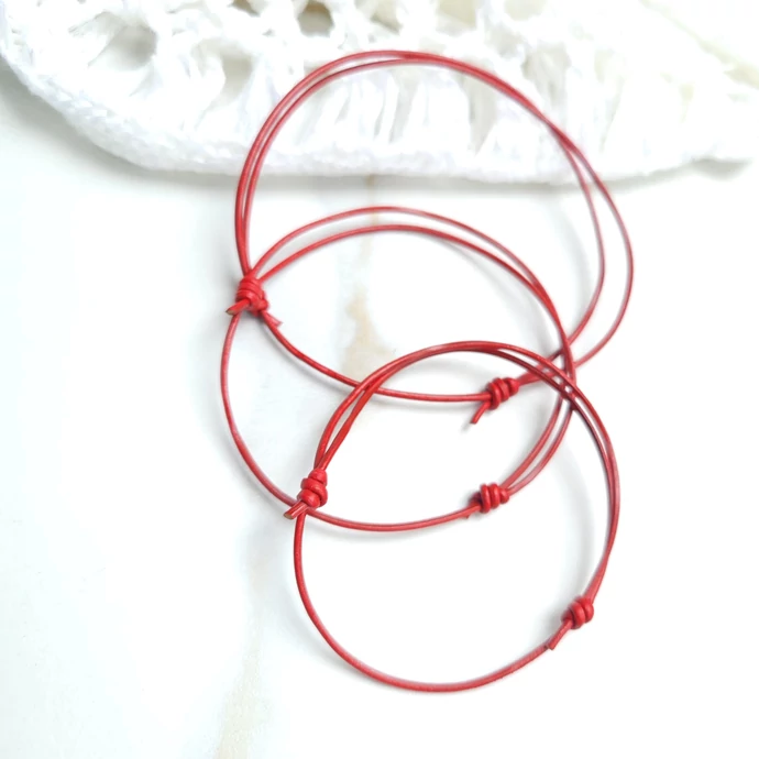 Kabbala bőr karkötő