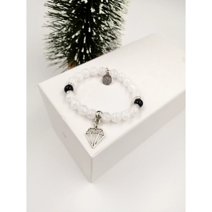 "Gyémánt" medál ásványkarkötő