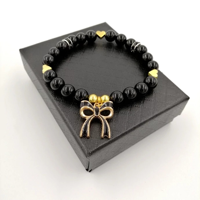 Masni medálos ásványkarkötő