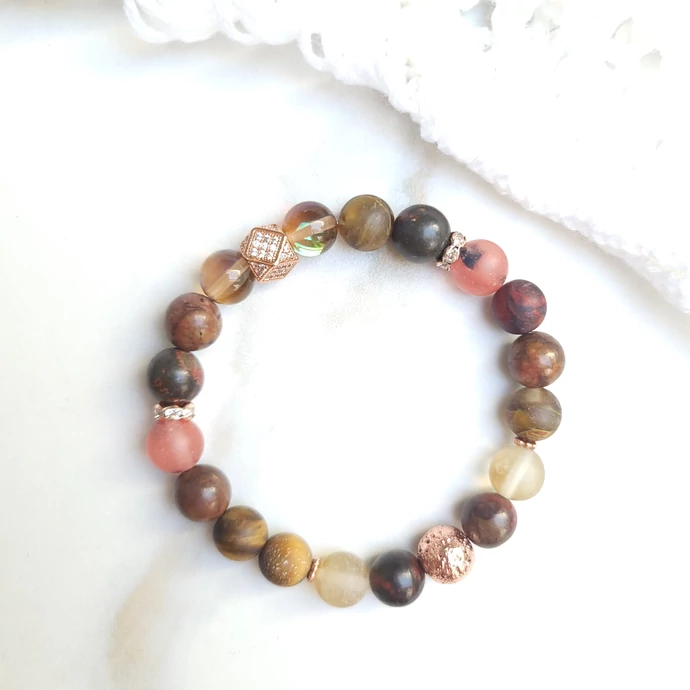 LUXURY ősz ásványkarkötő