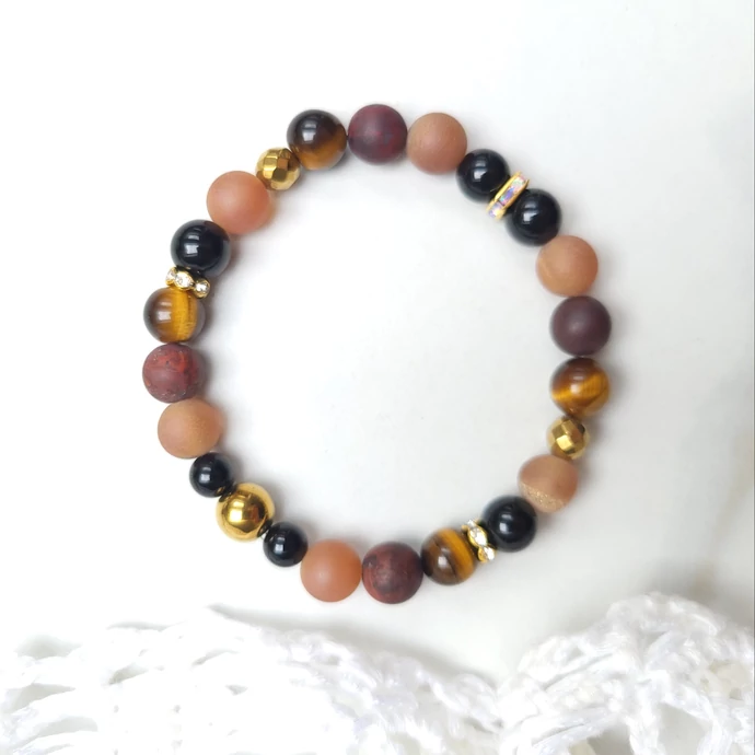 Elegáns autumn ásványkarkötő